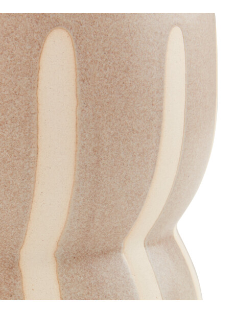 Maceta JERRY Ø14xA13cm beige con rayas Maceta JERRY Ø14xA13cm beige con rayas
