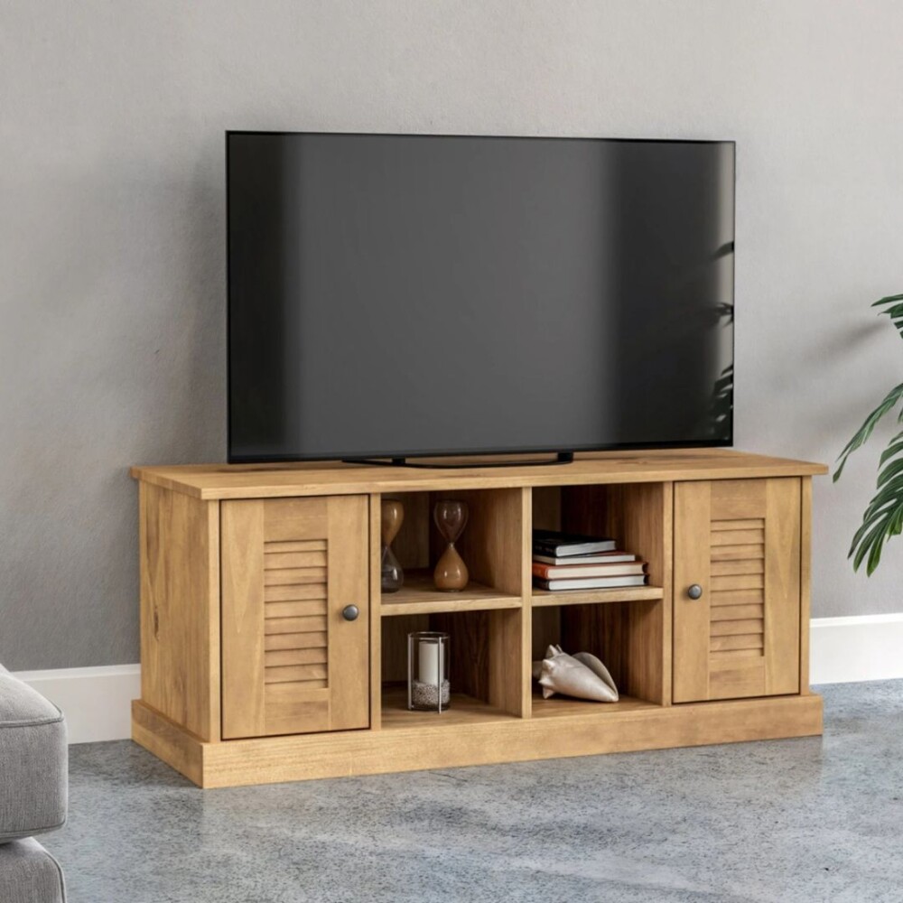 Rack de tv - 2 Puertas - 2 Estantes - Línea Valenciana - Natural Rack de tv - 2 Puertas - 2 Estantes - Línea Valenciana - Natural