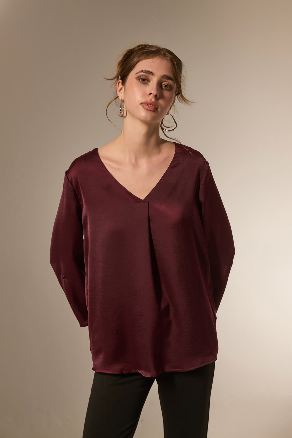 Blusa Litien Cereza Oscuro