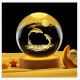 Lampara Veladora Bola de Cristal con Luz LED base de Madera Gris