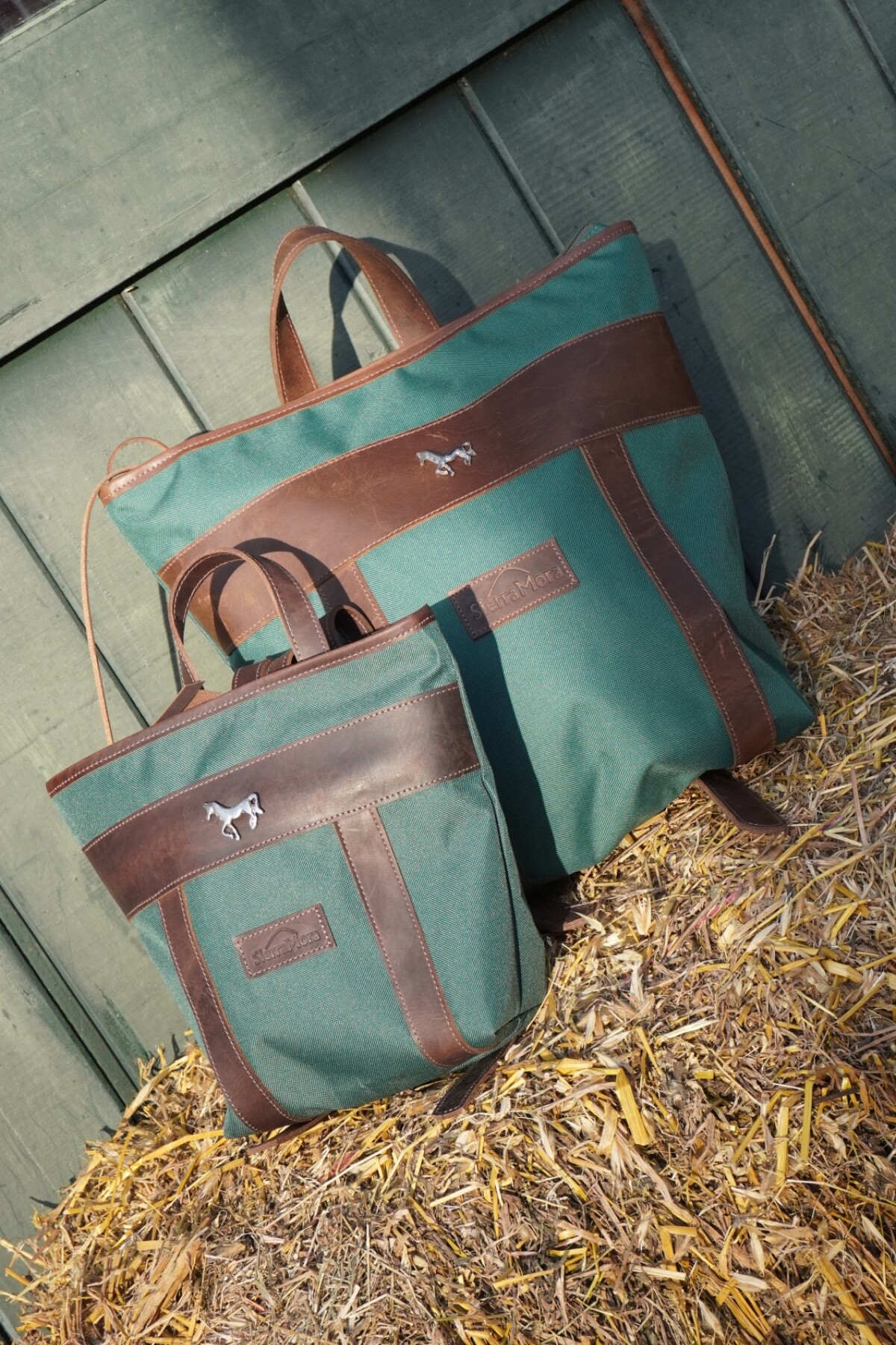 Mini Mustang Backpack Chocolate / Verde Inglés