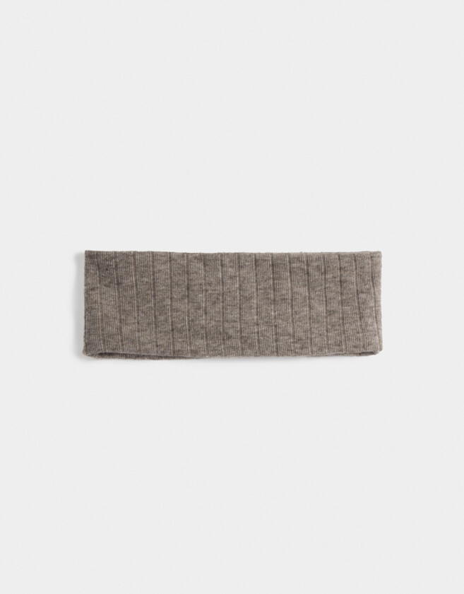 Vinchas Textiles Tejida Vincha Textil Texturada - Marron Beige