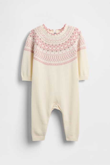 Enterito Buzo Fairisle Bebé Barely Pink