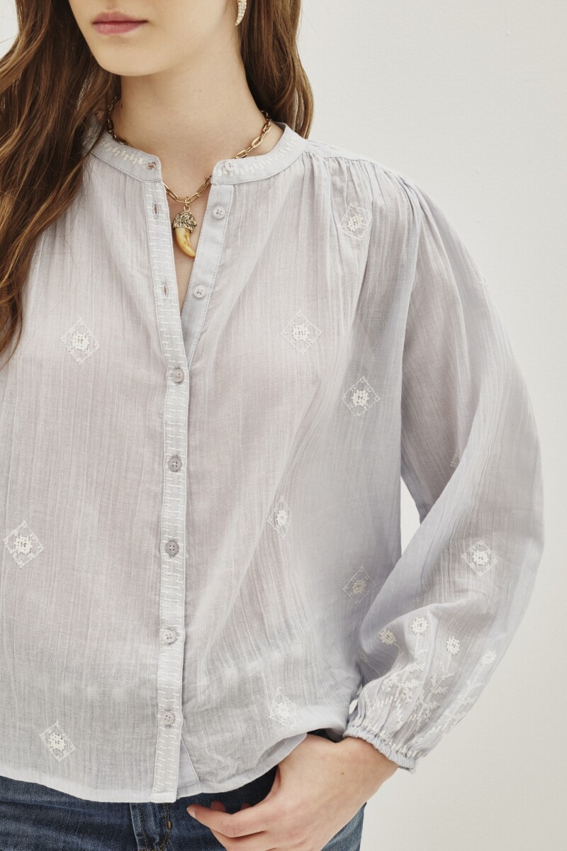 Camisa Birdie Celeste