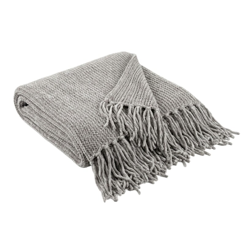 MANTA GRIS C/FLECOS 130X170CM Unica