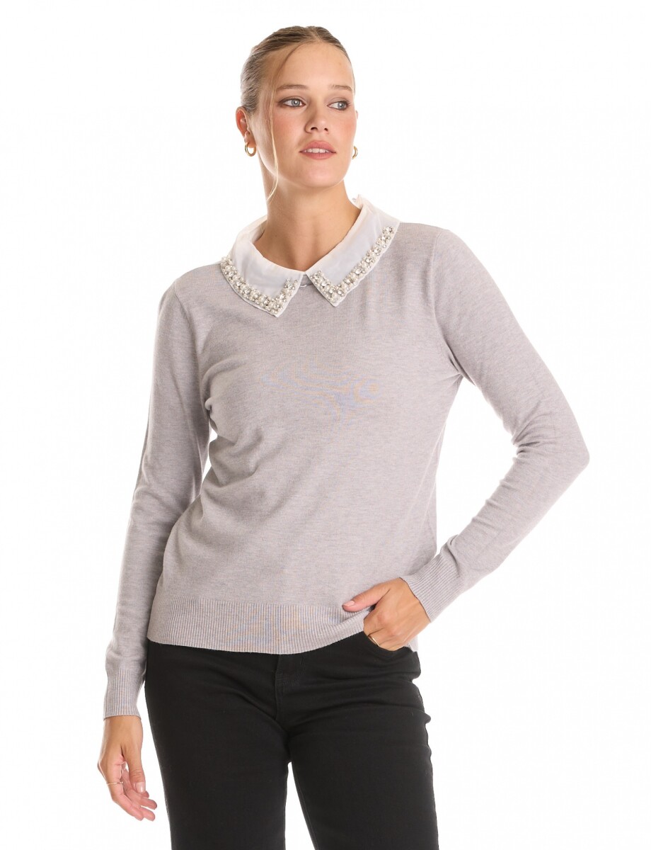 Buzo & Camisa Perlas - Gris 