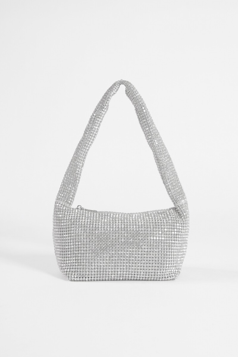 Cartera de fiesta shinny plateado