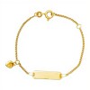 Pulsera Identidad Barbada Corazón -Oro bajo-Sin Piedra-PU8021 sinpiedra