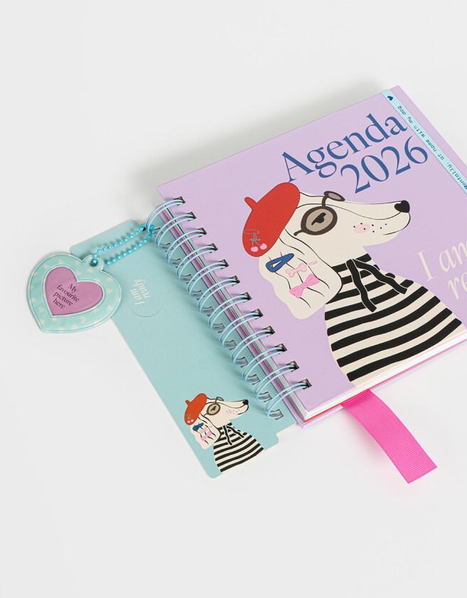 Agendas y Calendarios Estampados Agenda Perrito 2026 - Violeta Lila