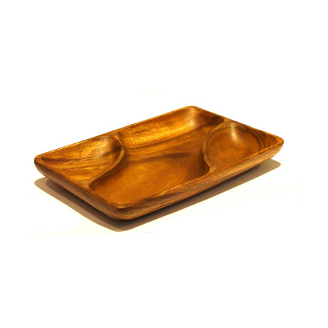 Copetinero de Madera 3 Divisiones irregulares Natural