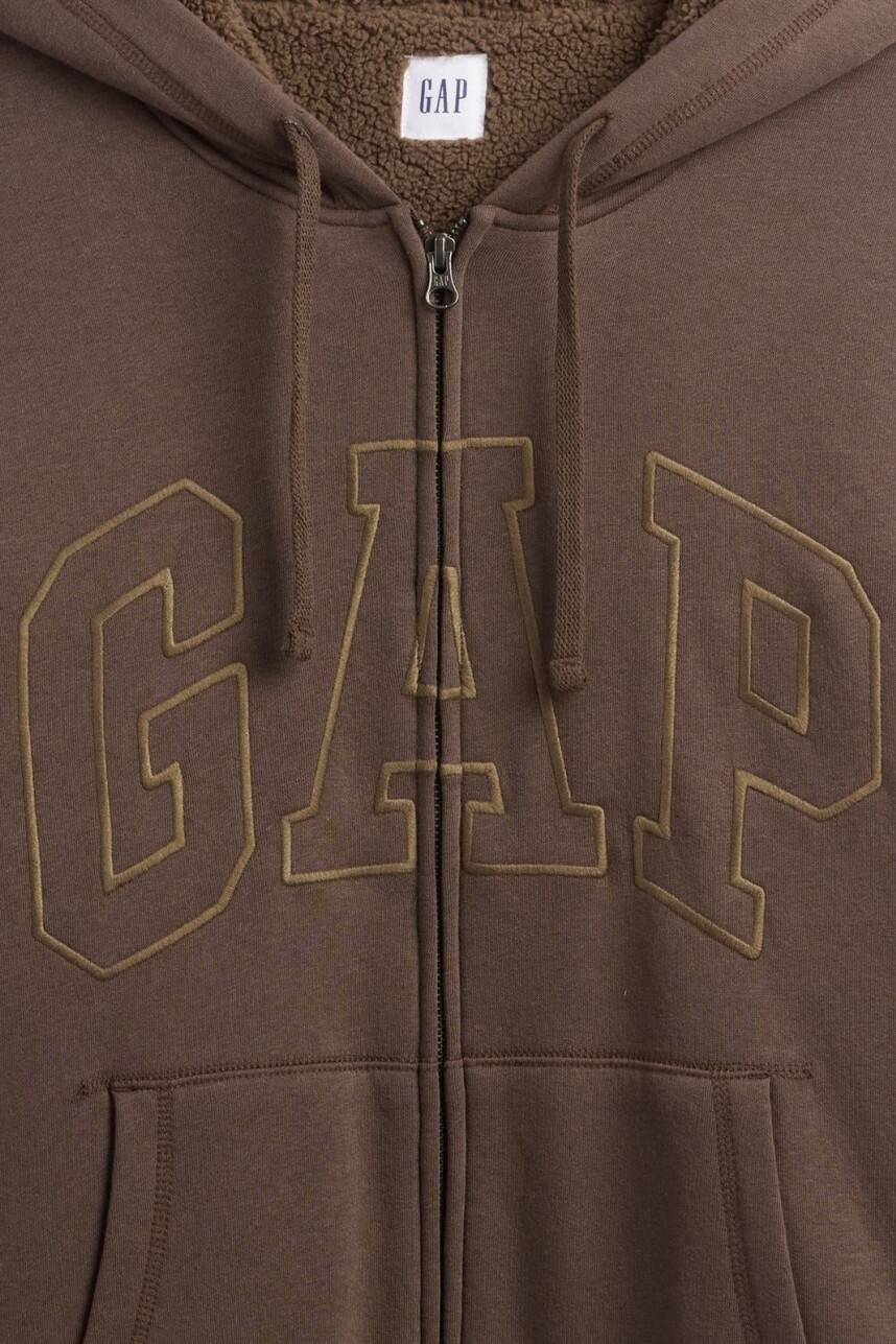 Canguro Con Corderito Logo Gap Hombre New Brown661
