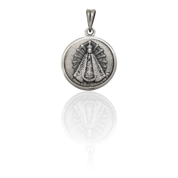 Dije Virgen de Lujan-Plata 925 quemada-Sin Piedra- CP3079 sinpiedra