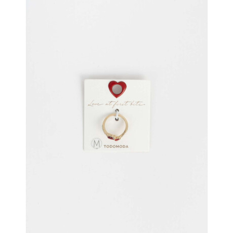 Anillo Con Corazón Dorado