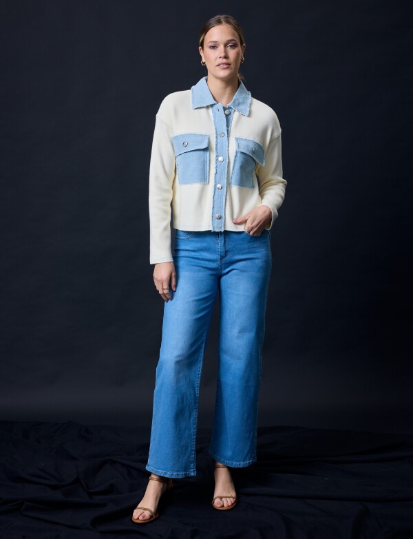 Camperita Combinada Denim CRUDO/MULTI