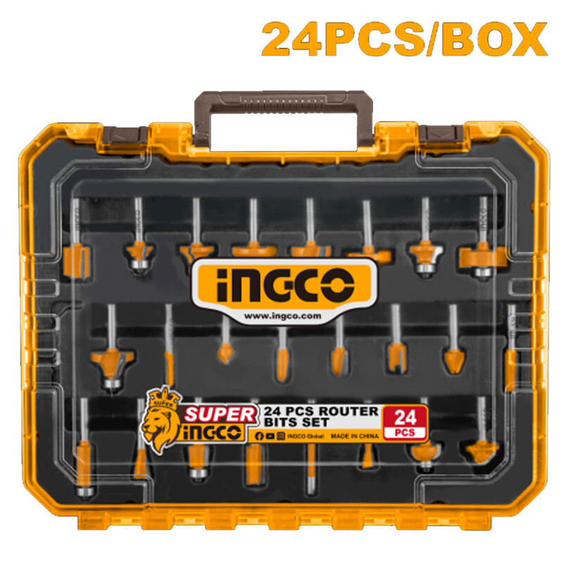 SET X 24 FRESAS 12MM P ROUTER FRESADORA INGCO AKRT24122 SET X 24 FRESAS 12MM P ROUTER FRESADORA INGCO AKRT24122