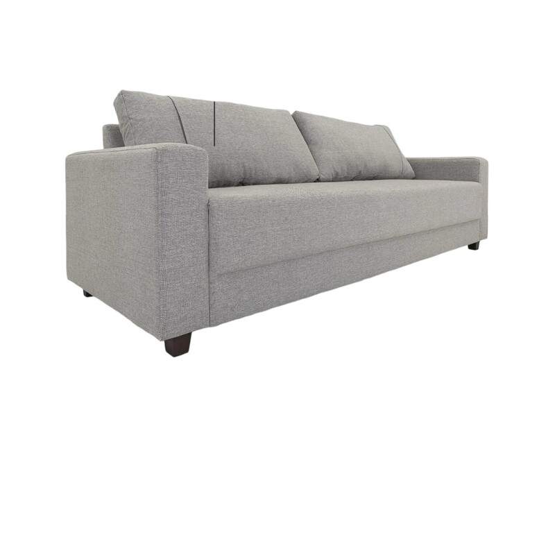 SOFA 3 CUERPOS - TAPIZADO TELA TRAMADA CRUDA Y NEGRO SOFA 3 CUERPOS - TAPIZADO TELA TRAMADA CRUDA Y NEGRO