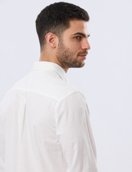 CAMISA LISA DE LINO Blanco
