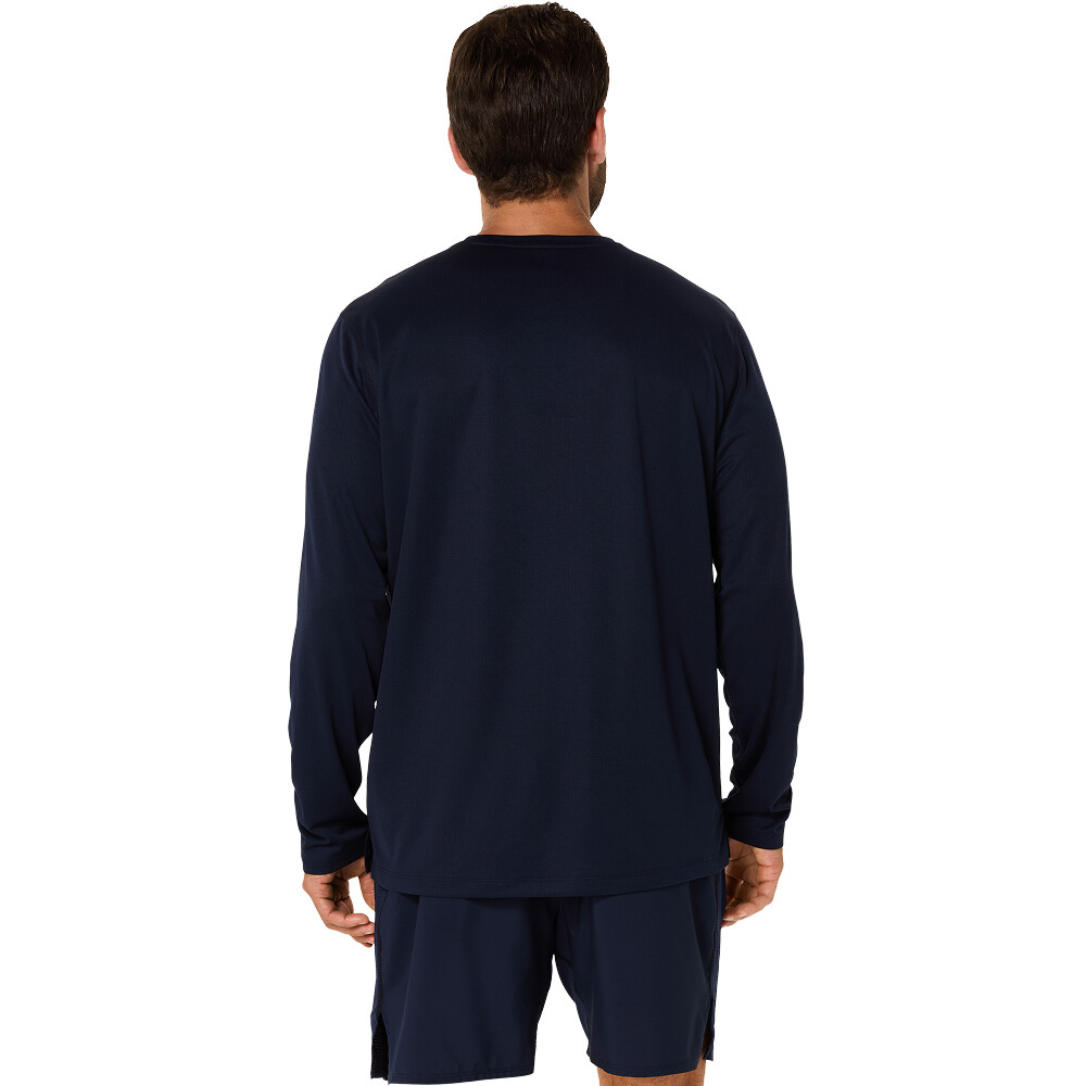 Polo Running Asics Silver LS Top Hombre Midnight