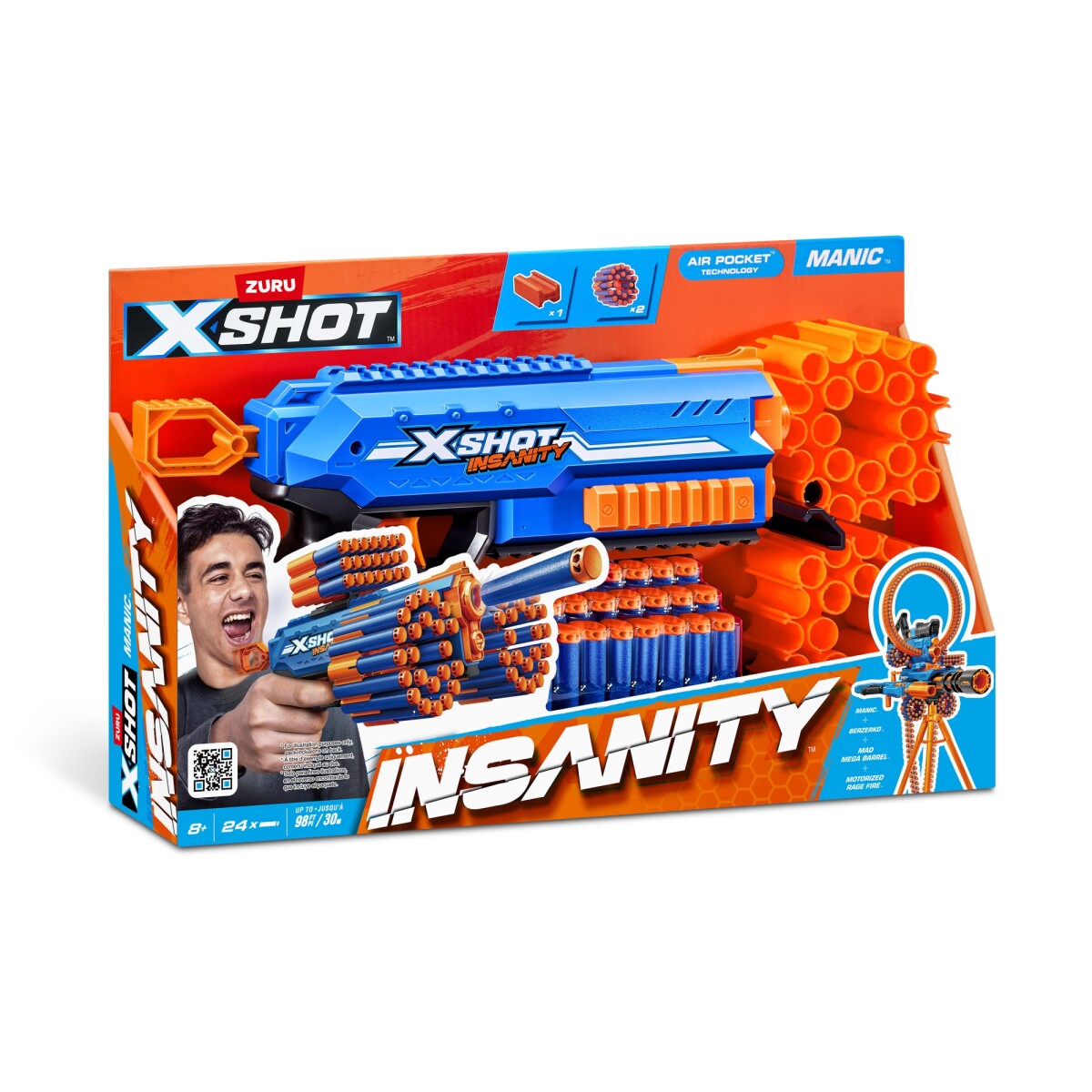 Pistola X-Shot Manic 24 Dardos 
