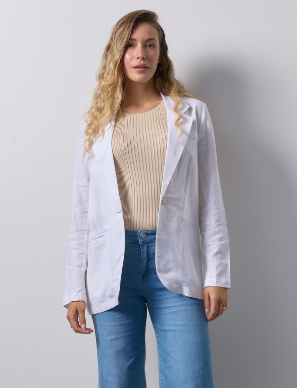 Blazer Lino BLANCO