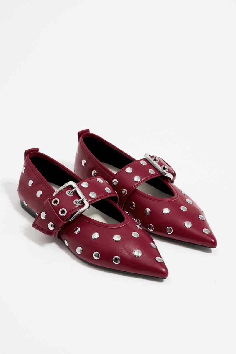 BAILARINA TACHAS PIEL Rojo