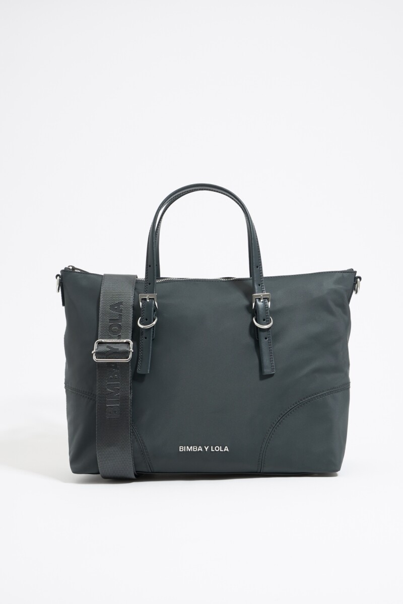 BOLSO SHOPPER GRANDE NYLON Gris