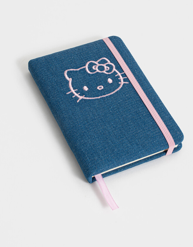Anotadores Cuadernos y Memos Licencias Cuaderno A6 Denim "hello Kitty" - Azul Medio