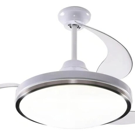 Ventilador De Techo Con Luz Retráctil Lámpara Led Control Retráctol blanco
