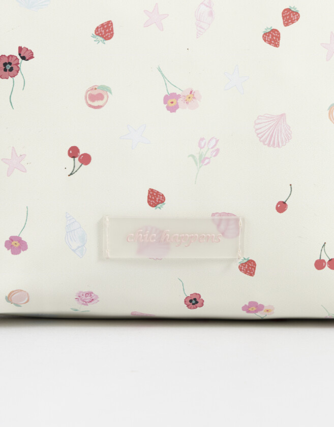 Porta Cosméticos Portacosméticos Con Tag - Estampado Flores