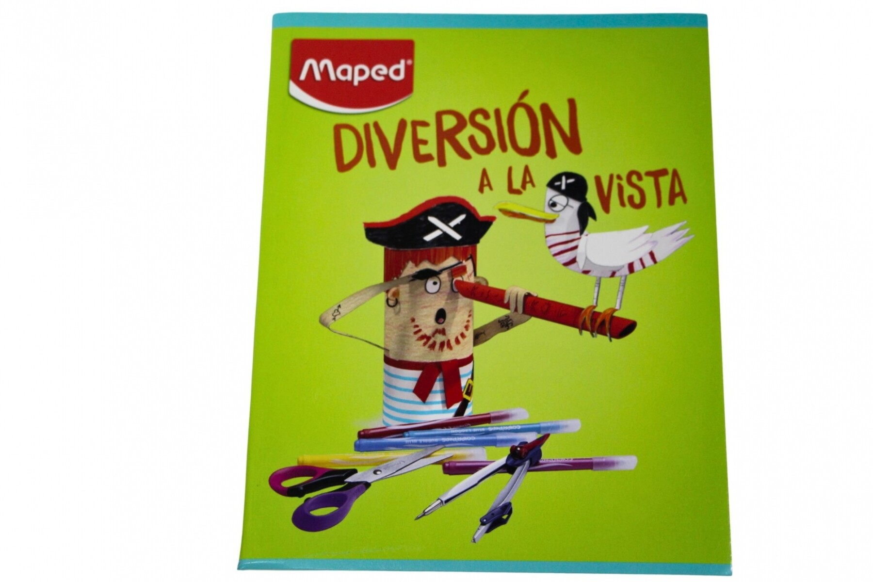 CUADERNO MAPED RAYADO DE 96 HOJAS - TAPA DIVERSION A LA VISTA 