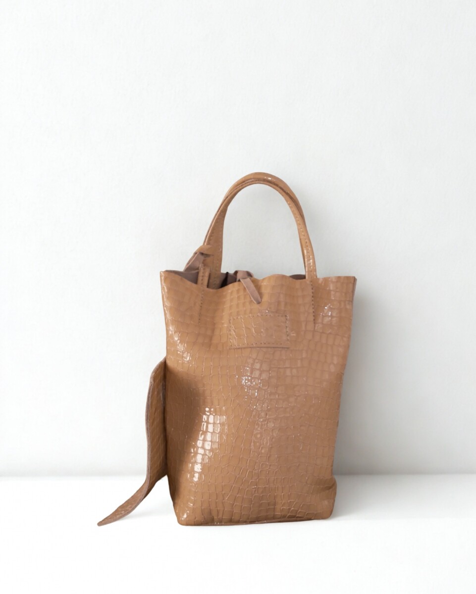 Minibag Golden Croco Beige Charol 