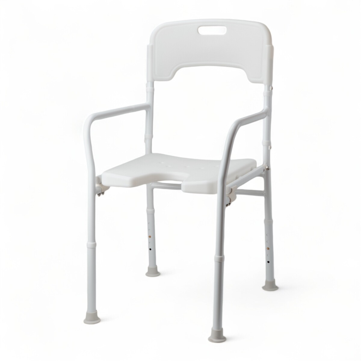 Silla Para Aducha Plegable Altura Ajustable Brazos Respaldo 