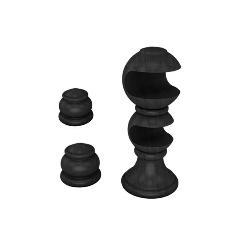 Barrote cortina doble de metal 1,5 m + 2 Soportes GRIS OSCURO