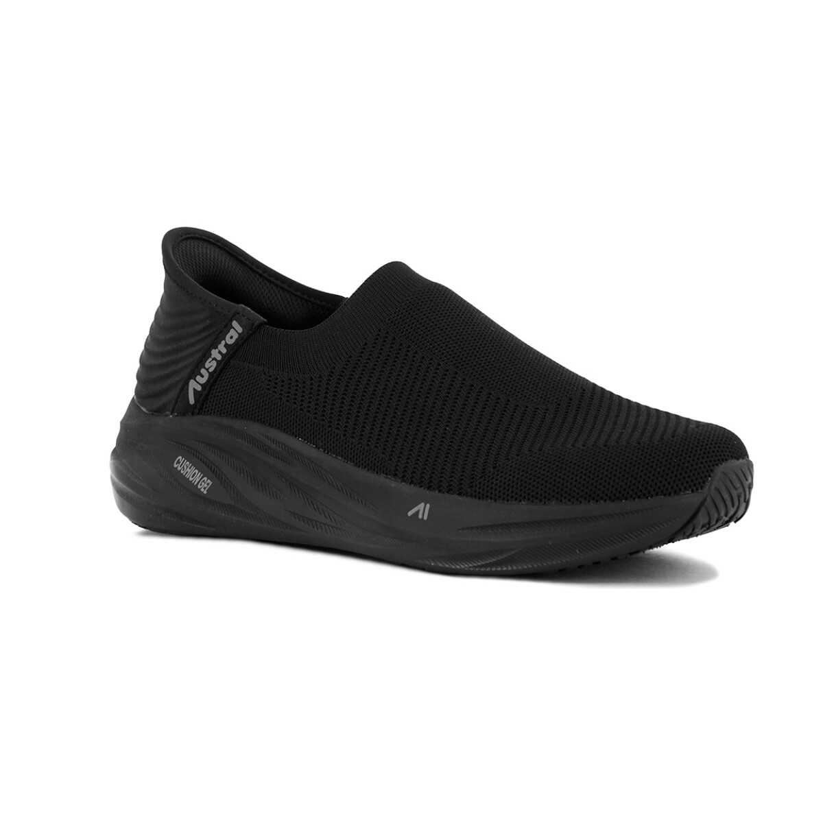 Austral Champión Cushion Gel S/cordones/ Hombre - Negro - Negro 