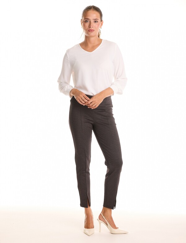 Pantalón Cuadrillé MULTI/BORDEAUX