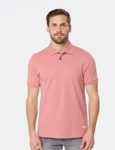 REMERA POLO PIQUE LISA Coral