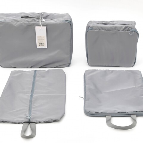 JUEGO DE 4 BOLSAS DE VIAJE (GRIS) JUEGO DE 4 BOLSAS DE VIAJE (GRIS)