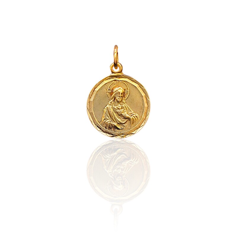 Dije Sagrado Corazón-Oro bajo-Sin piedra-CP8595 Sinpiedra