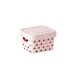 Organizador con tapa S rosa