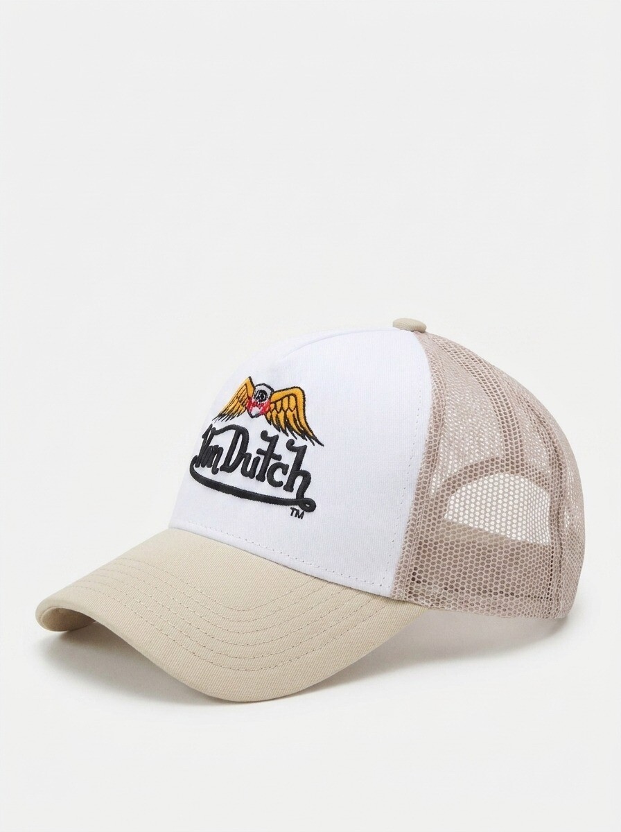 Gorra Von Dutch Trucker Baker Eyeball Unisex - Beige 