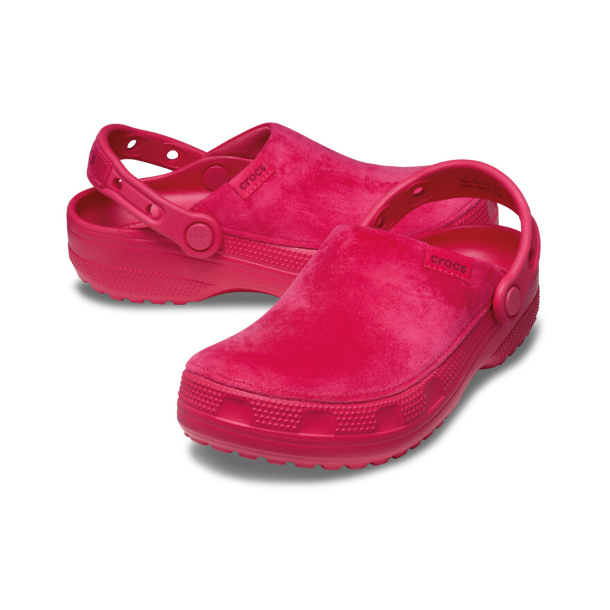 Classic Crafted Velvet Clog Digital Raspberry