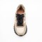 ZAPATILLA CUERO DAMA COLOR GRIS SUELA SINTETICA GRIS CLARO/NEGRO/NARANJA