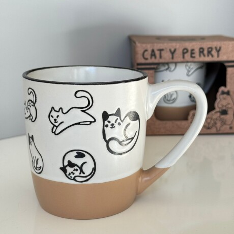 Taza Mug Cerámica Cat y Perry 450ML - Blanca Taza Mug Cerámica Cat y Perry 450ML - Blanca