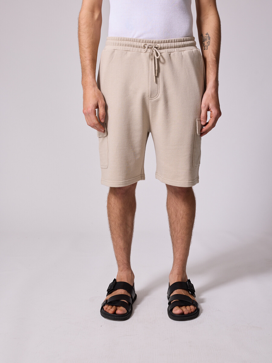 BERMUDA FELPA ELISO DIXIE - Beige 