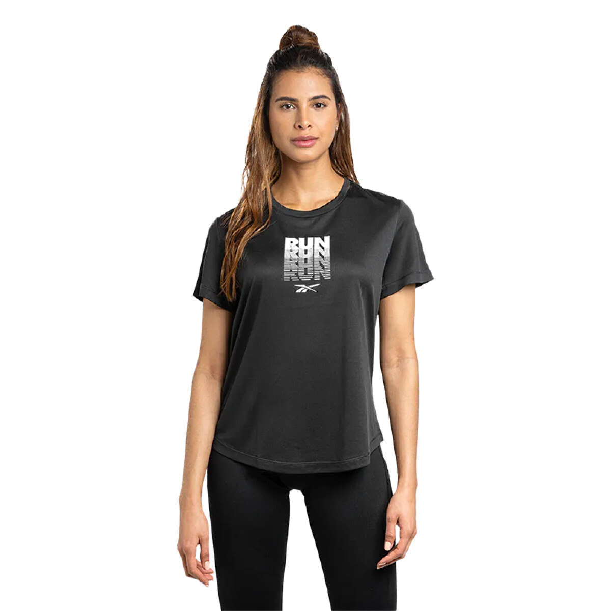 Running speedwick graphic tee - Negro 