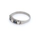 Anillo en oro 18k blanco brillantes y zafiros. Anillo en oro 18k blanco brillantes y zafiros.