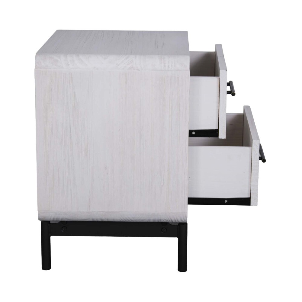 MESA DE LUZ 1 CUERPO MADERA BLANCO WESTBROOK