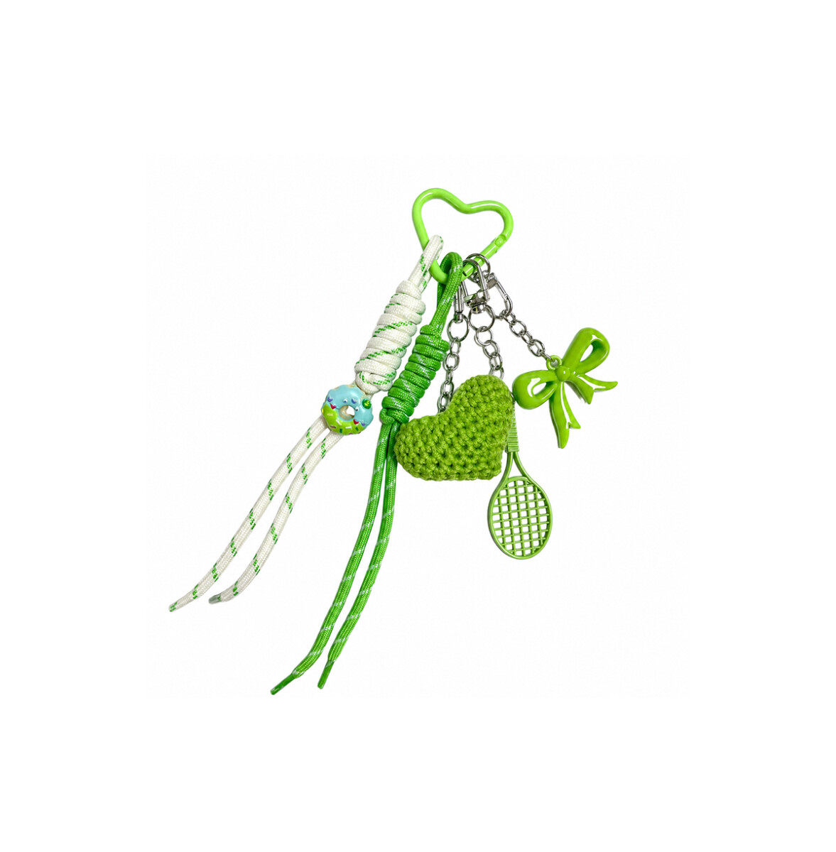 Llavero con accesorios Raqueta Tennis - Verde 