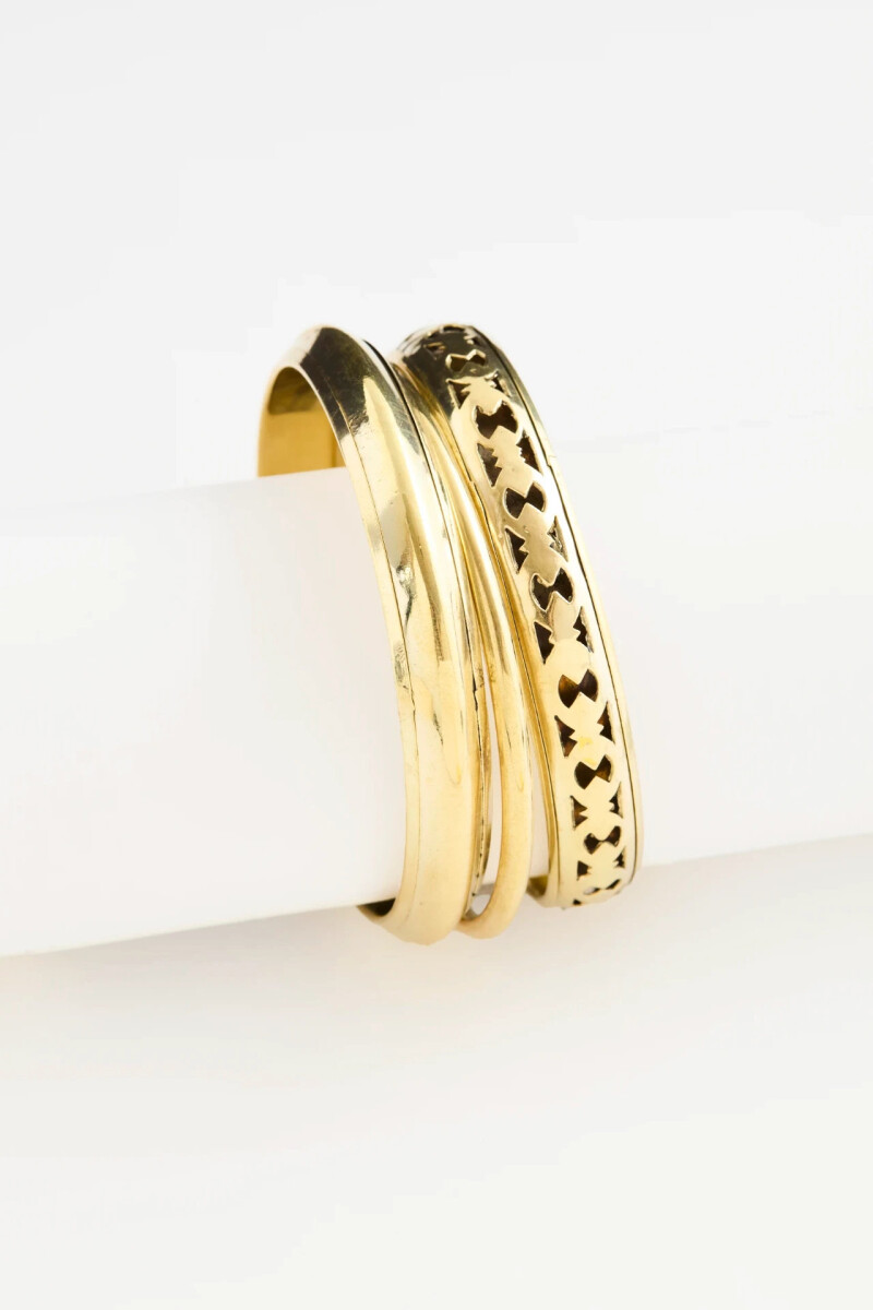 Pulsera Set Udhi Metal Dorado