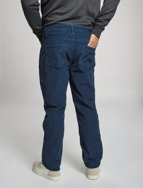 Pantalon pana azul